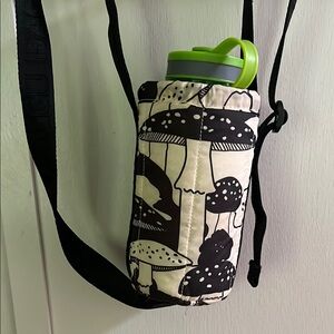 Baggu Mushroom Print Water Bottle Holder with Strap
